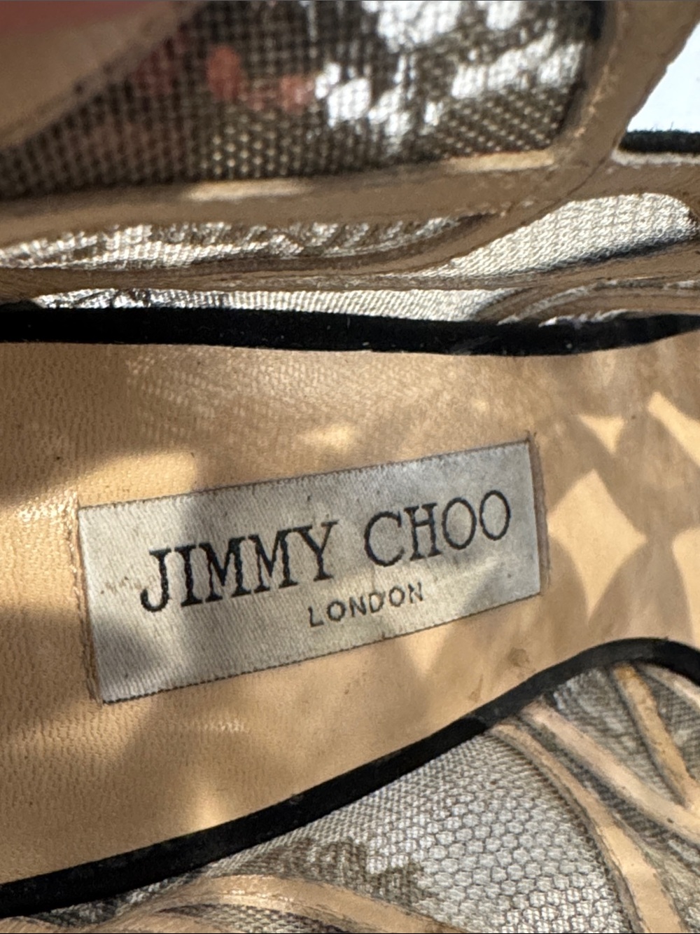 Authentic Jimmy Choo Lace Cutout High Heel Booties - Picture 12 of 12